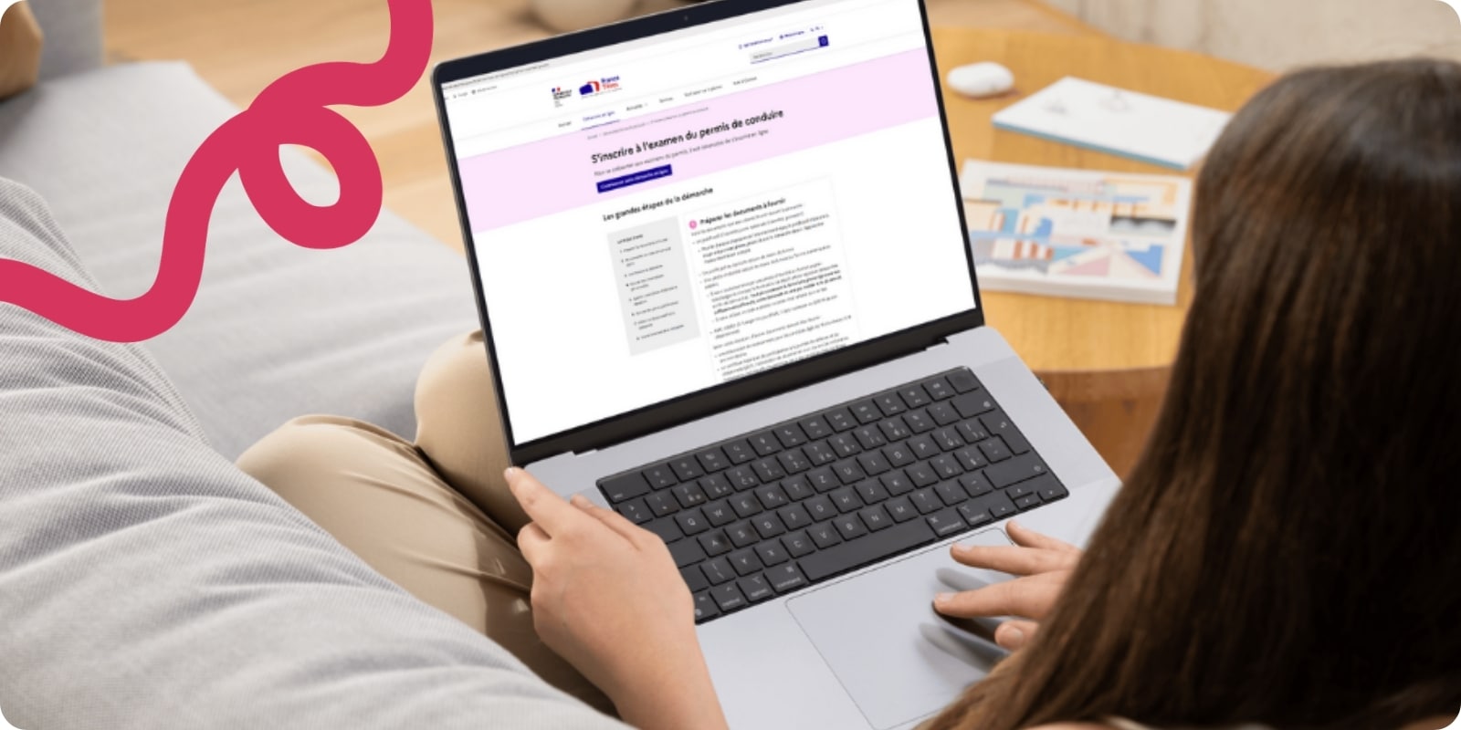 candidate au code naviguant sur le site de l'ANTS