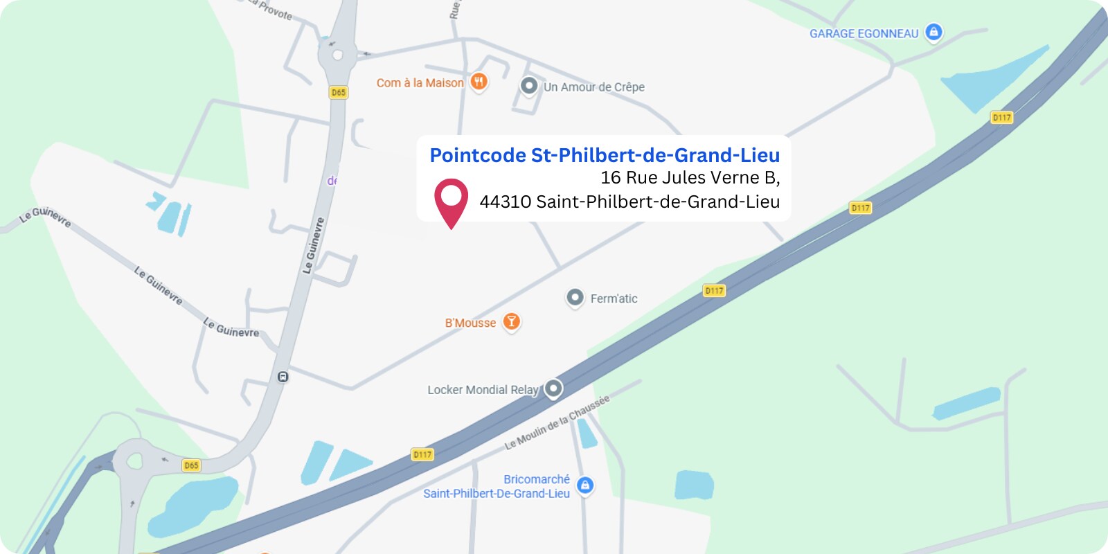 plan Pointcode Saint-Philbert-de-Grand-Lieu : 16 Rue Jules Verne, 44310 Saint-Philbert-de-Grand-Lieu