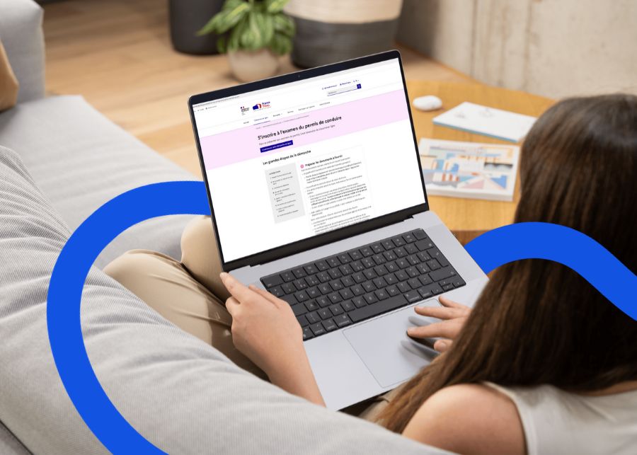 candidate au code naviguant sur le site de l'ANTS